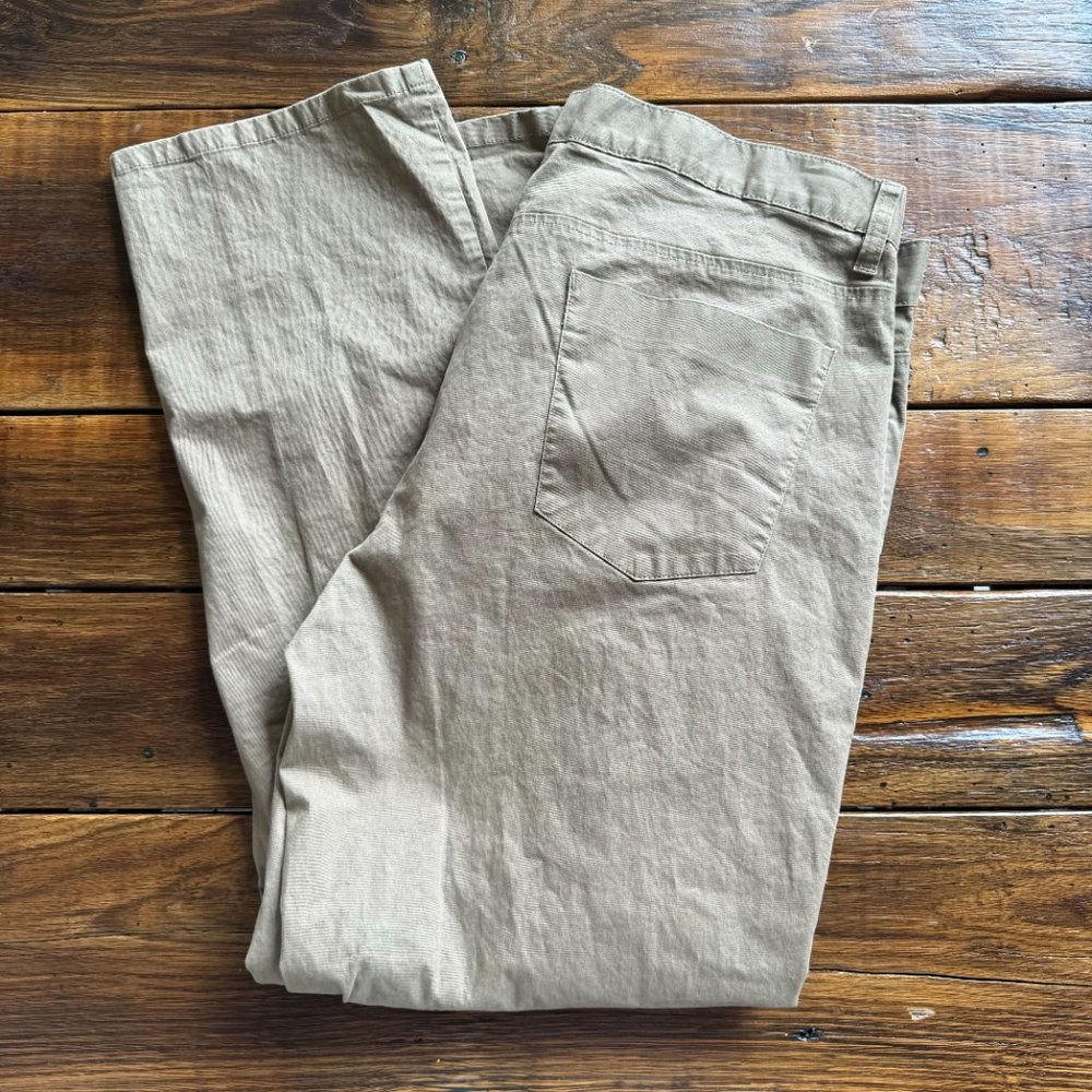 Alfani Stretch Flat Front Chino Pants Tan 36 x‎ 30